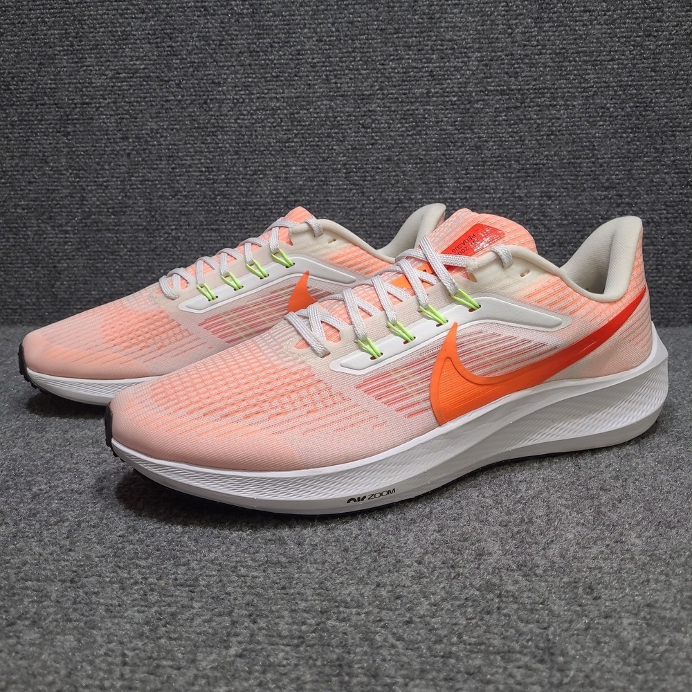 Nike Air Zoom Pegasus 39 White Bright Crimson Total Orange DH4071-102 Men's 12